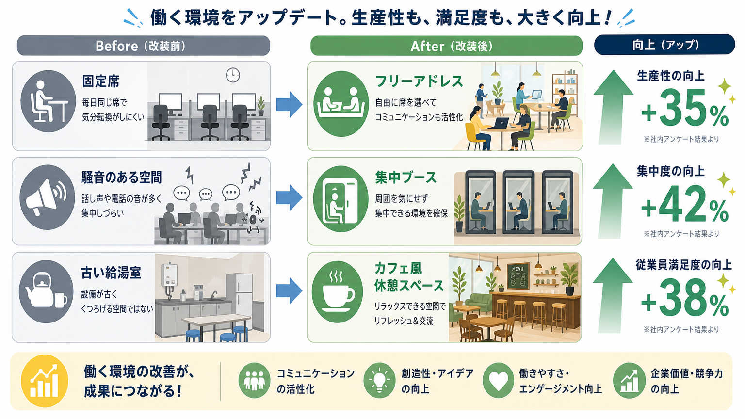 オフィス移転・改装で従業員エンゲージメントが向上した事例