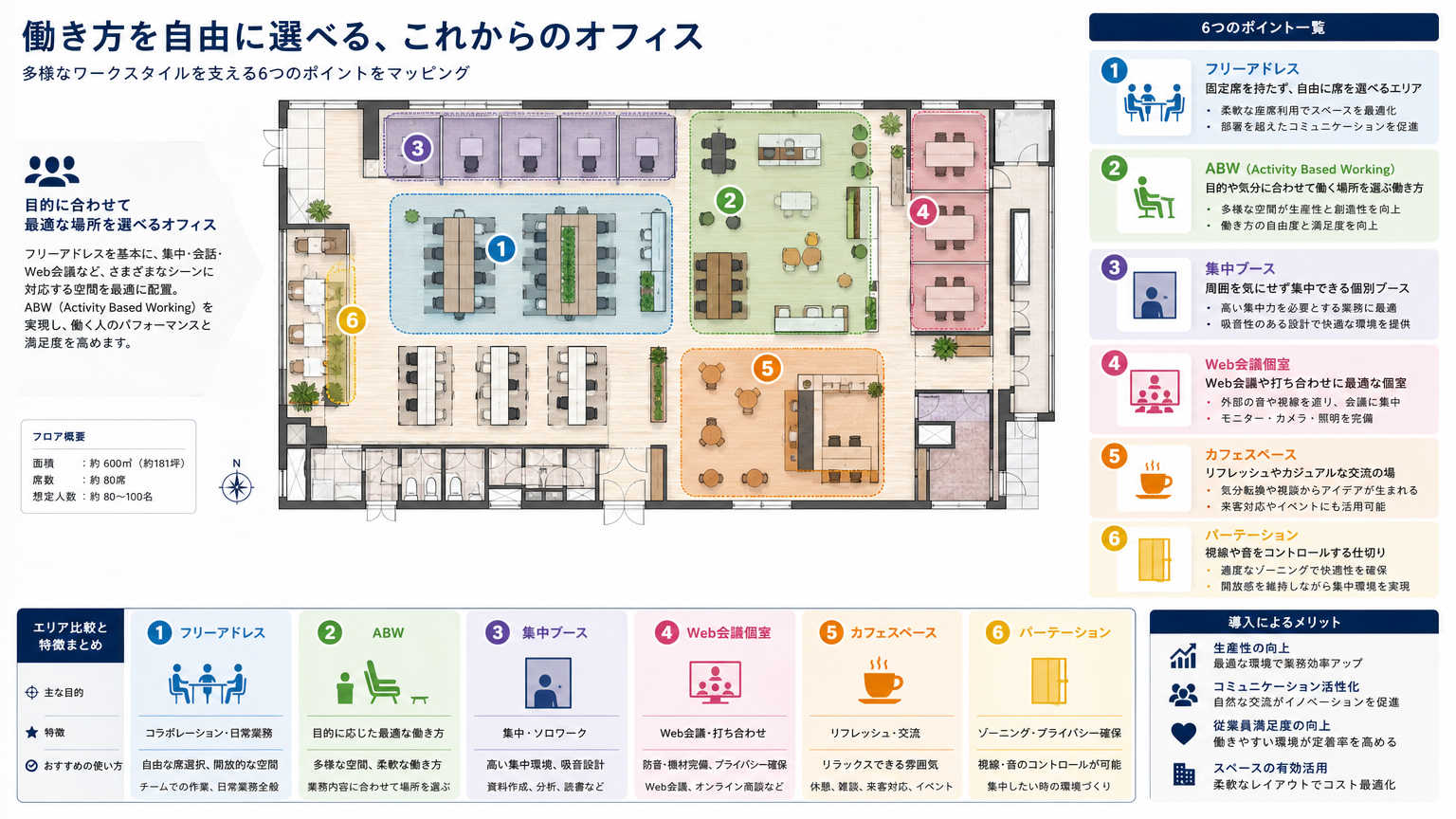 ハイブリッドワークの空間設計で重視すべきポイント